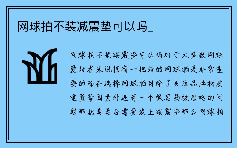 网球拍不装减震垫可以吗_