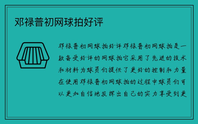 邓禄普初网球拍好评