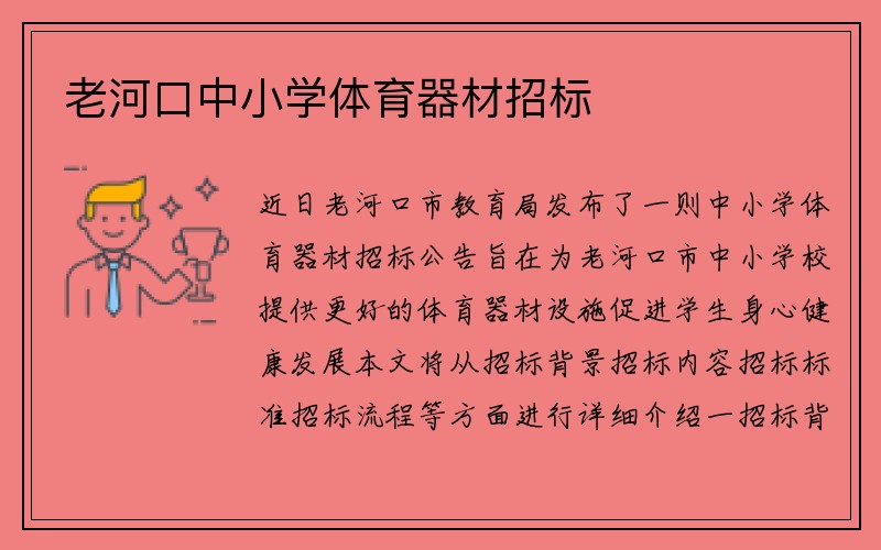 老河口中小学体育器材招标